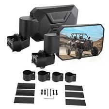 UTV Side Mirrors with 1.6" to 2" Roll Bar Cage, Adjustable SXS Rearview Side