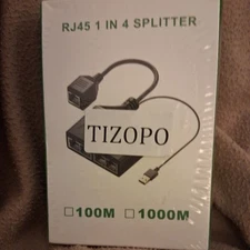 1000Mbps 1 In 4 Out Ethernet Adapter RJ45 Splitter Lan Connector Coupler