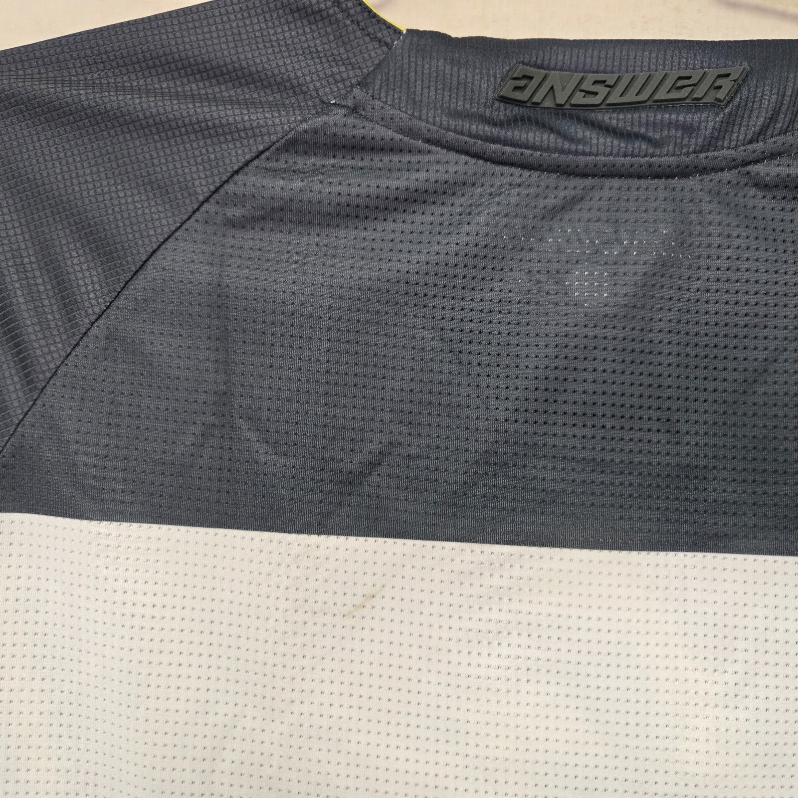 ANSR Answer Racing Elite Off-Road MX Jersey Gray/White Men's Medium DISPLAY