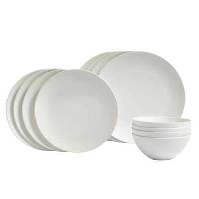 Wedgwood Gio 12pc Dinner Set of 12 White