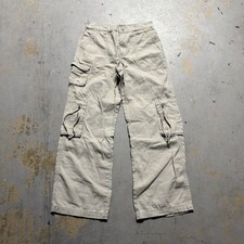 Aeropostale Beige Utility Cargo Pants Straight Leg Regular Fit Twill 26" Waist