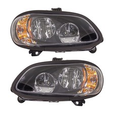 For 19-21 Freightliner M2 106 & 112 Halogen Headlight Headlamp W/bulb Set Pair