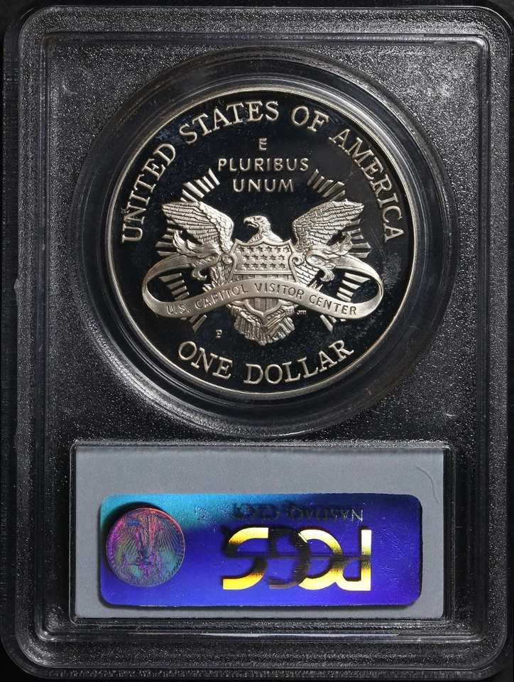 2001-P Capitol Visitor Commemorative Silver Dollar $1 PCGS PR68 DCAM - Blue Lbl - Image 4 of 4
