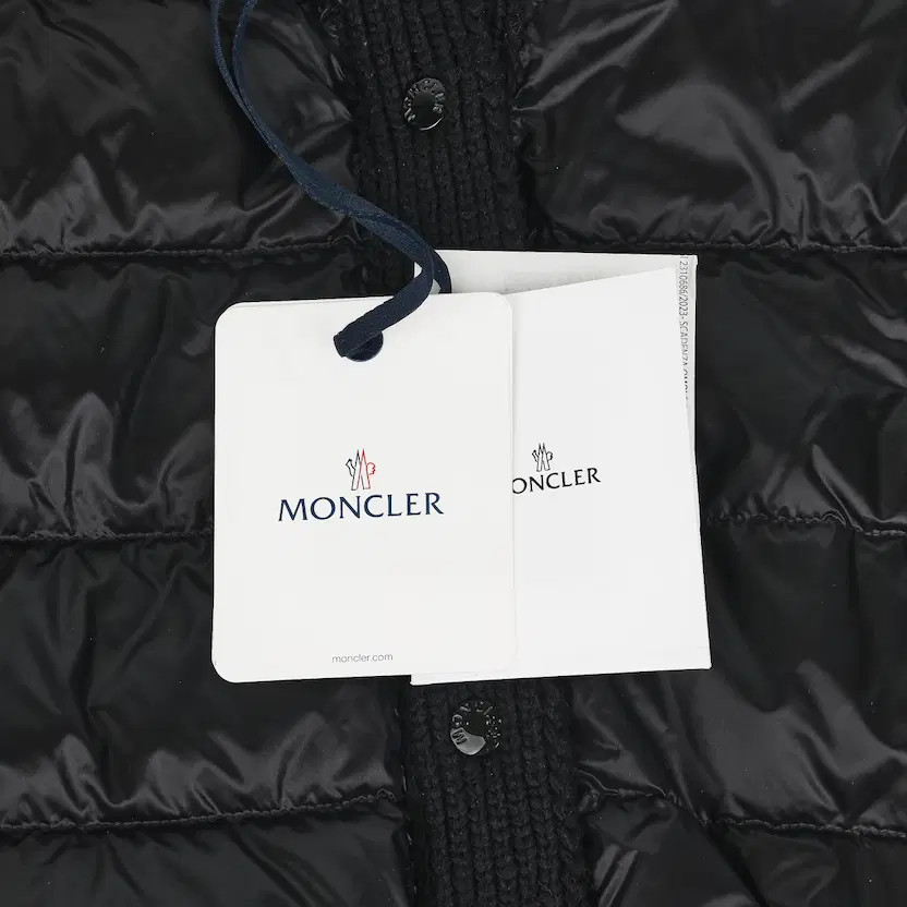 Moncler Wool Down Puffer Black Coat, Size Large thumbnail 6