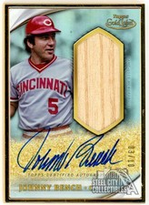 Johnny Bench 2020 Topps Gold Label Framed Golden Greats Relic Auto Card 03/10