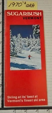1970's ERA SUGARBUSH SKI 24P BROCHURE W/ TRAIL MAP INSIDE. EX-MINT. SEE DESCRIP.