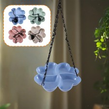 Bird Feeder Hangable Easy Installation Petals Shape Food Bowl Feeding Tray