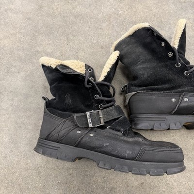 Lauren Ralph Lauren Black Shearling-Lined Lace-Up Boots Polo Ralph Lauren Polo Ralph Lauren Boots Tavin Rollover  main image 3