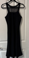 Evan Picone Women’s Size 10 Black Beaded Accent Sleeveless Lined Sheath Dress