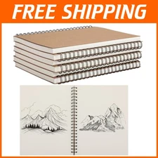 Smooth Finish Spiral Sketch Pad Set - 100 Pages for Limitless Creativity