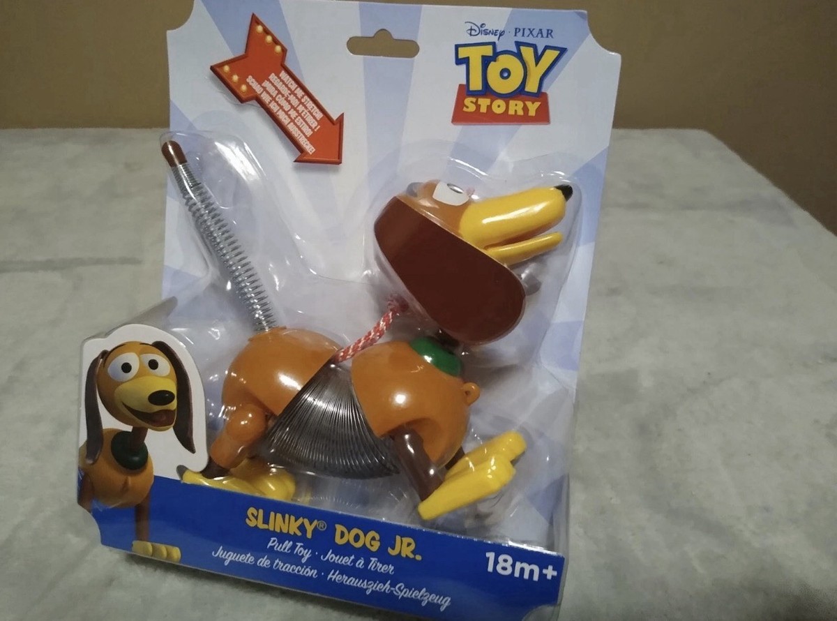 NIB Disney Pixar Toy Story Slinky Dog Jr Pull Toy Action Figure