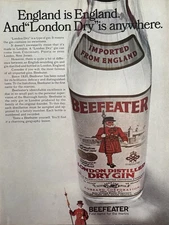 1969 Beefeater Original Vintage Advertisement London Distilled Dry Gin Print Ad