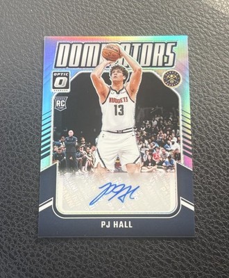 PJ HALL 2024-25 DONRUSS OPTIC DOMINATORS ROOKIE HOLO PRIZM RC AUTO /99