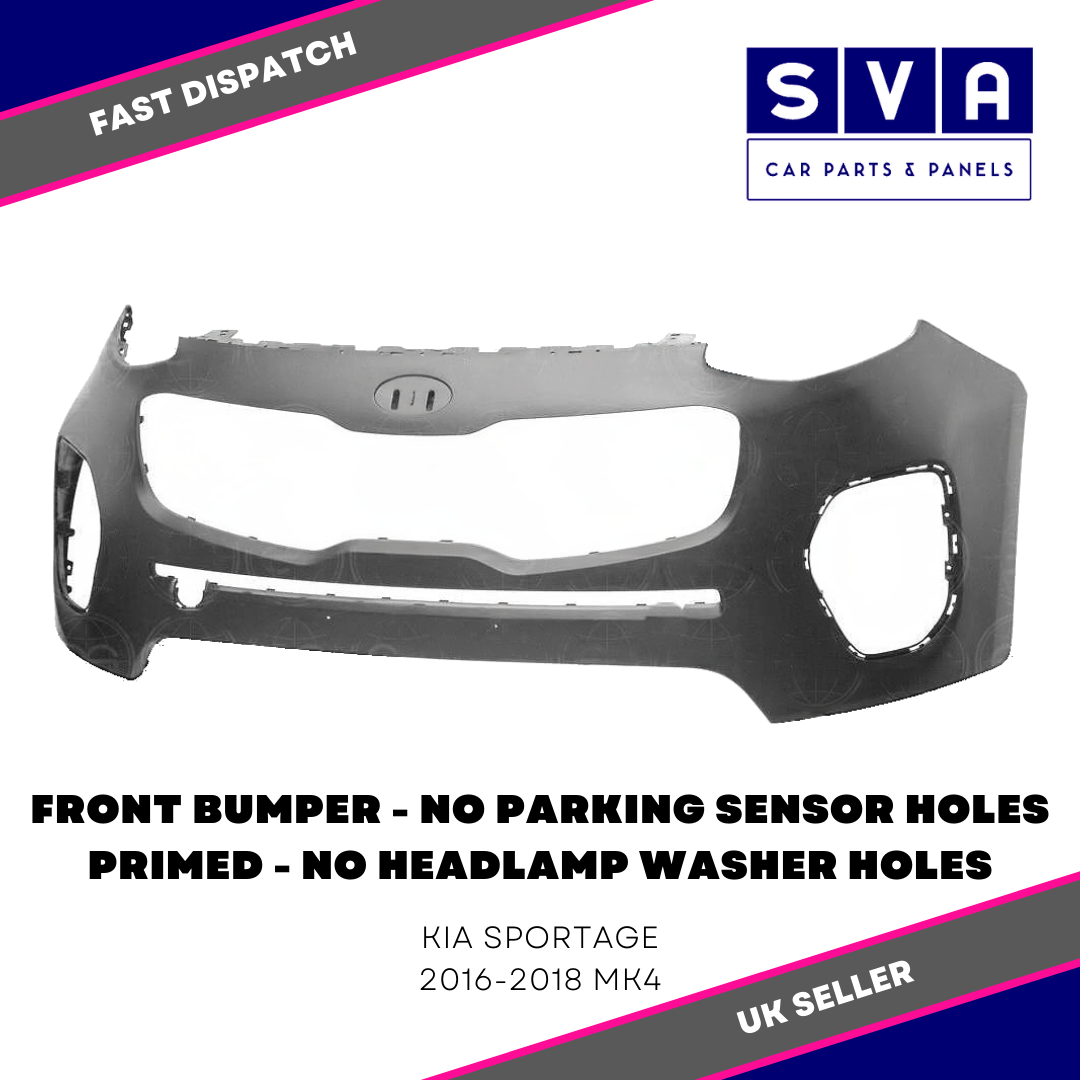 Kia Sportage 2016-2018 Mk4 Front Bumper Primed No Parking - Insurance Approved
