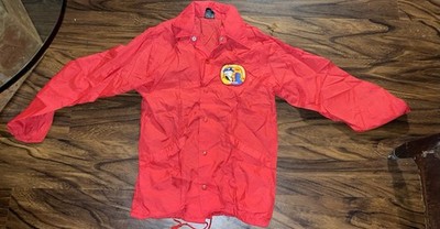 Vintage Red Aristo Jak Hilton Boy Scout Rain Coat Boy Scout 1981 Jamboree Virgin