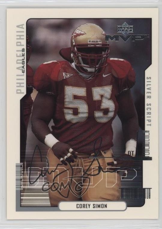 2000 Upper Deck MVP Silver Script Corey Simon #194 Rookie RC 19zq
