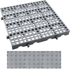 3-Pack Heavy Duty Plastic Pallets 11.8"X11.8"X1.8" Waterproof Ventilated Grid De