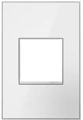 Legrand Adorne- AWM1G2MW4 Single Wall Plate - MIRROR WHITE