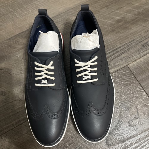 Cole Haan Grand Evolution Men's Size 8Blue Wingtip Oxford Casual Dress Shoes NEW