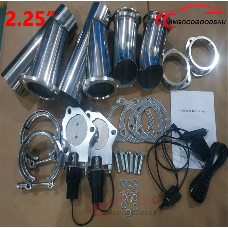 2.25 inch Dual Electric Exhaust Valve Y Pipe Control Motor Kit w/ Manual Switch - Image 3 of 4