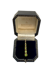 Peridot Pendant 9ct Gold Peridot Dangle Penda...
