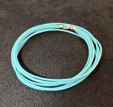 Blue Rubber Cord Choker Necklace Lobster 925 Clasp Closure No Stone