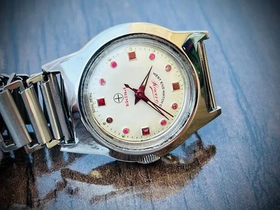 Vintage West End Ruby Dial Manual Wind Gents Watch 30mm, Swiss Made