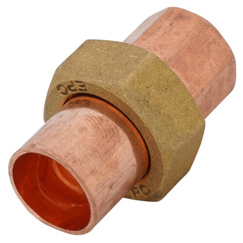 1/2" Solder Tube Copper Union Sweat x Sweat (C x C) Fitting - Buy More and Save