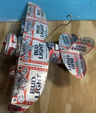 Vintage Bud Light Beer Can Bi-plane. Great For Man Cave!!
