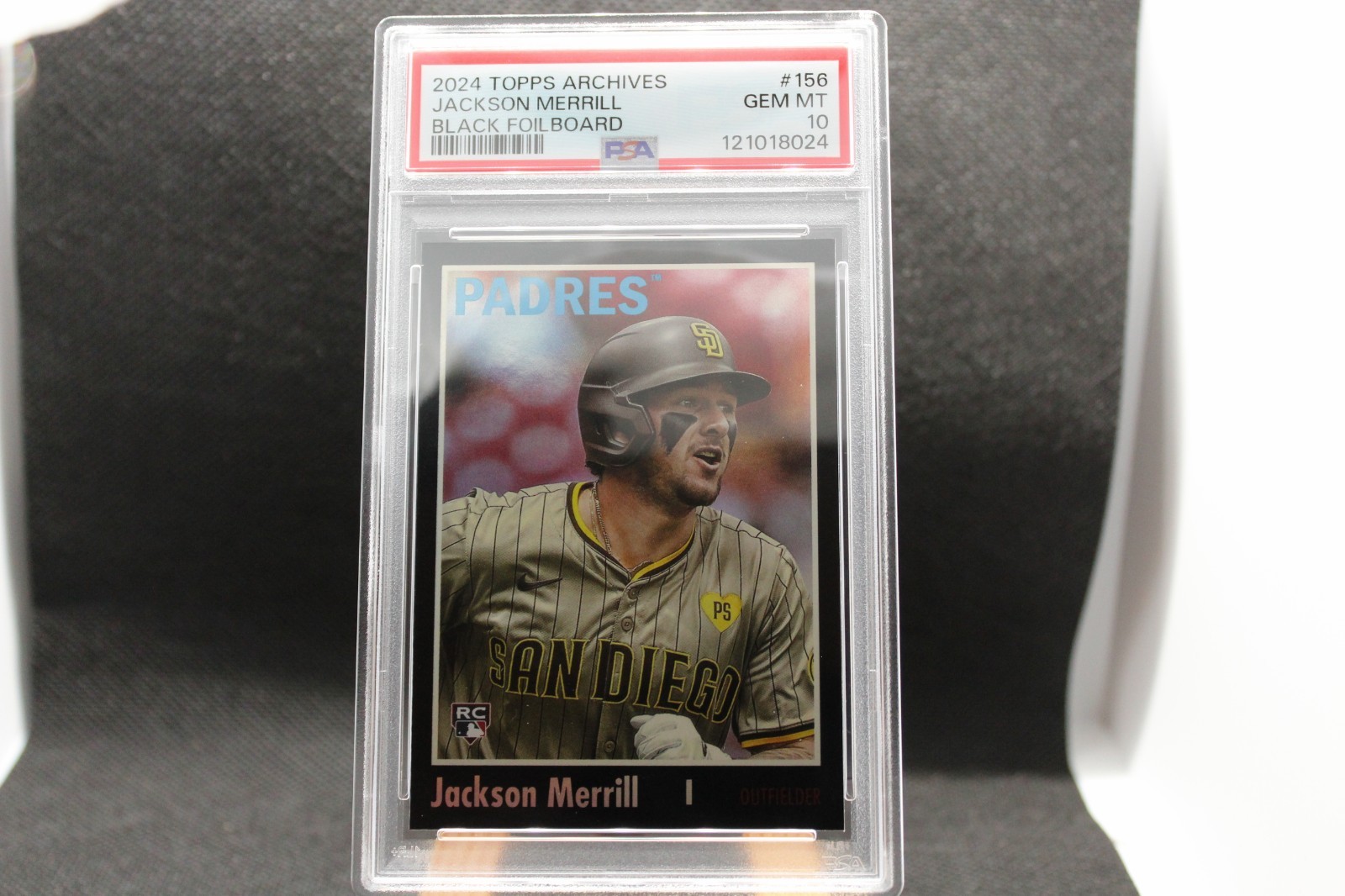 2024 Topps Archives #156 Jackson Merrill Black Foilboard  PSA10