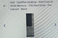 Dell - OptiPlex Desktop - Intel Core i5 - 16GB Memory - 2TB Hard Drive - USED