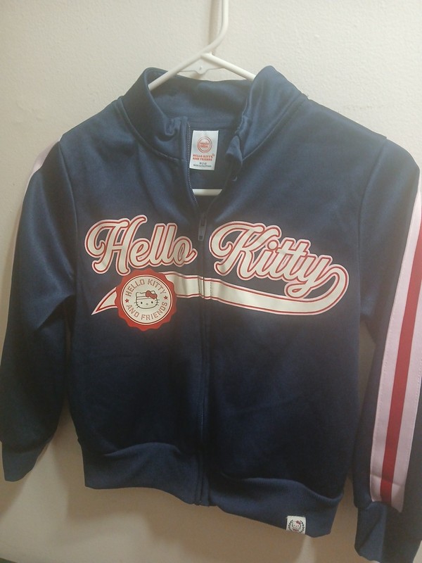 Girls Hello Kitty & Friends Wonder Nation Zip Up Track Jacket Medium 7/8 NWT