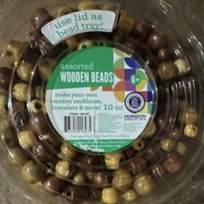Horizon Group USA Wooden Beads 10 oz Brown Beige Jewelry Making MPN 16079C
