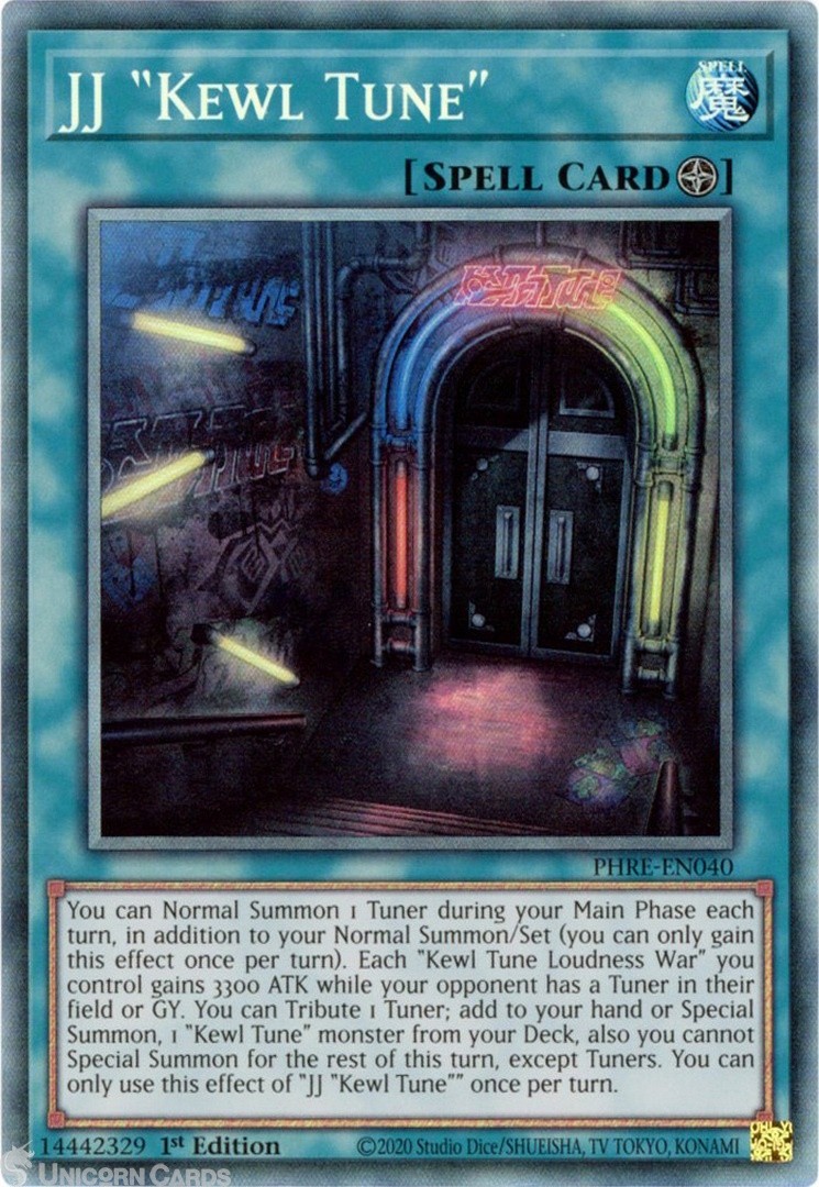 PHRE-EN040 JJ ""Kewl Tune"" : Collector's Rare 1st Edition Mint YuGiOh Card