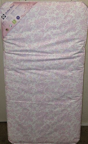 Sealy Ortho Rest Extra Firm Crib Mattress White Pink