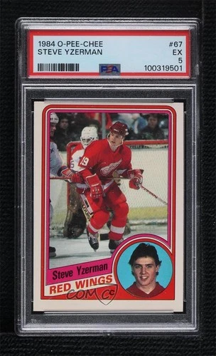1984-85 O-Pee-Chee Steve Yzerman #67 PSA 5 Rookie RC HOF
