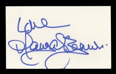 Marisa Berenson Cabaret ''Love'' Signed 3x5 Index Card Autographed BAS #AD70207