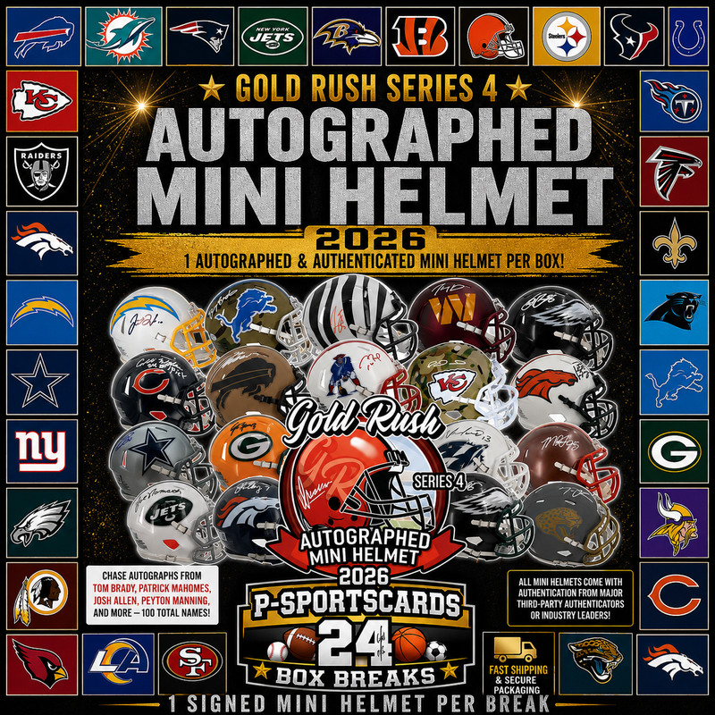 PHILADELPHIA EAGLES 2026 GOLD RUSH SIGNED NFL FOOTBALL MINI HELMET LIVE SUNDAY