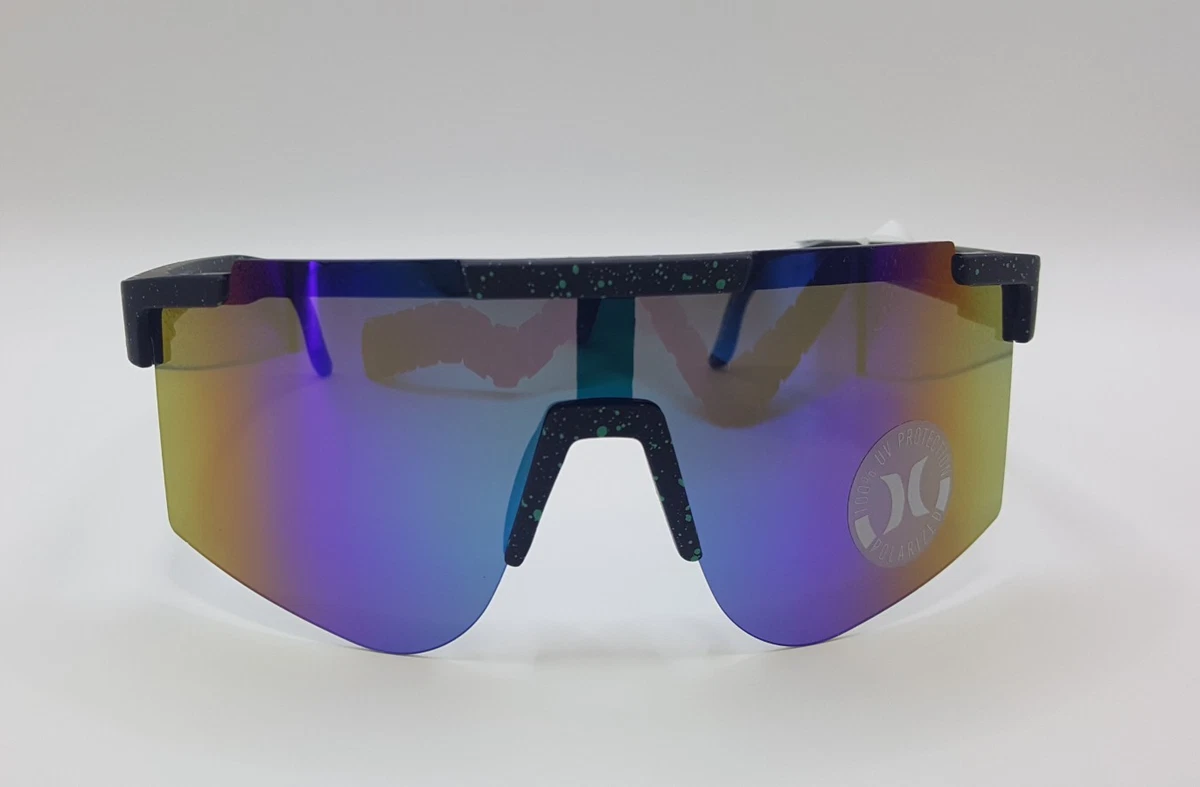 Hurley Mirrored Sunglasses Purple Gradient NWT Hurley Men Polarized Sunglasses Clear Frame Purple Mirror  main image 2