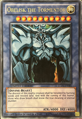 Obelisk the Tormentor LC01-EN001 Limited Edition Ultra Rare MP
