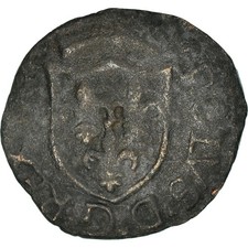 [#867897] Coin, Italy, Charles VIII, Cavallo, Aquila, VF, Billon, Duplessy:625