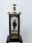 Vintage MCM Large Metal and Glass Liquor Decanter Music Box — photo 3