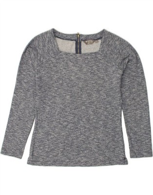 Mountain Warehouse Damen Top Langarm UK 12 Medium Navy Blau Gefleckt AU01
