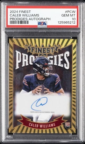 2024 TOPPS FINEST PRODIGIES AUTOS #PCW CALEB WILLIAMS PSA 10