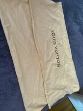 Louis Vuitton Beige Dustbag Solid Pattern Logo Accent for Women