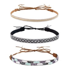 DOCILA Cowboy Hat Bands Women Men, Western Rhinestone Beaded Hat Belts, Count...