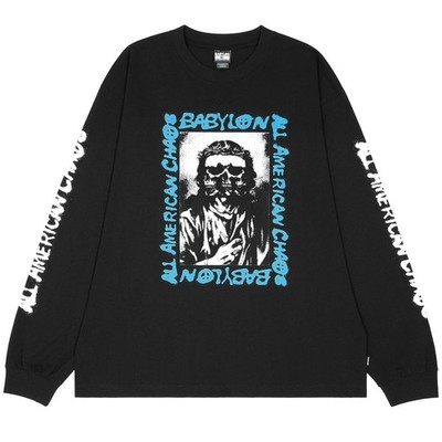 Babylon LA AMERICAN CHAOS Long Sleeves Shirt Tee Black Men s Large NEW w/ TAGS