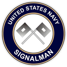 U.S. Navy Signalman Bumper Sticker Military Vinyl Soldier Decal 5"