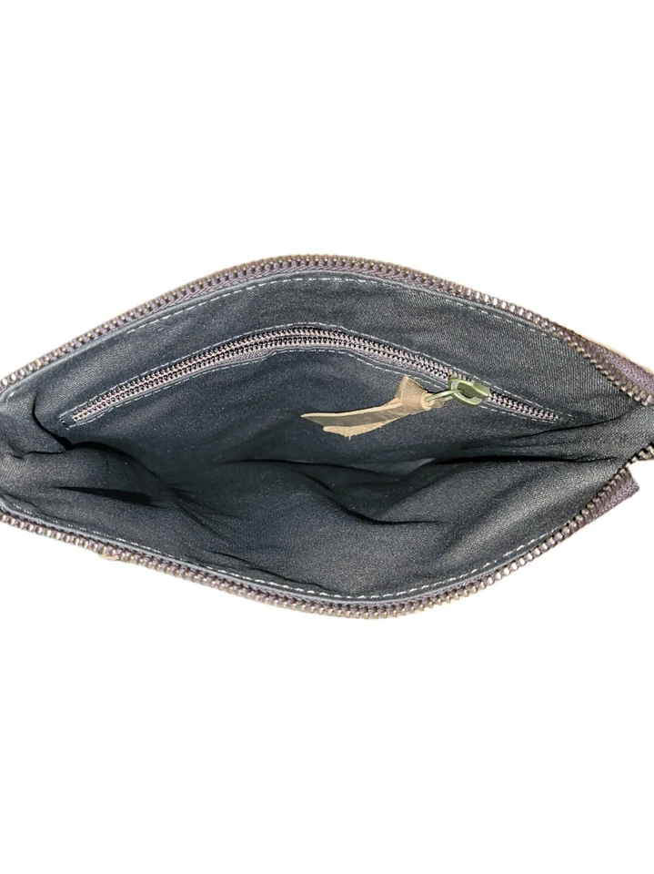 NUEVO Bolso Bandolera con Cierre de Cremallera - Cuero Grano Superior, Cuero Genuino Foto 4 de 4