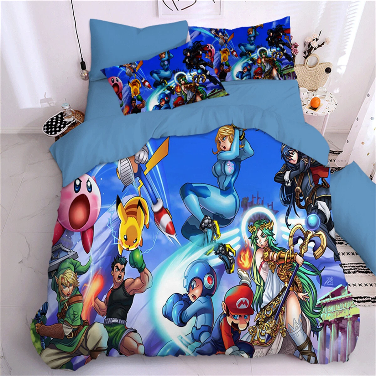 Sonic Super Mario Zelda Bedding Set, Bedroom Decoration